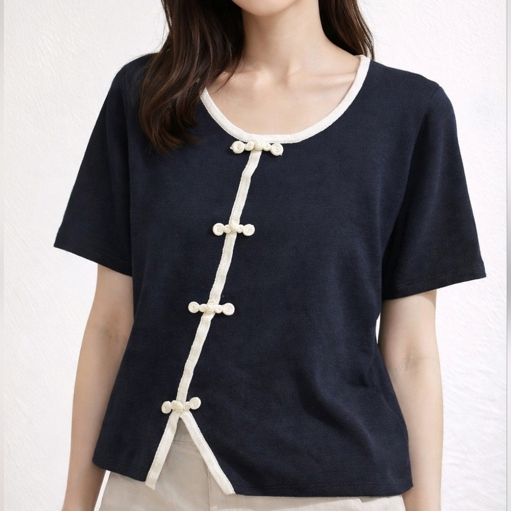 Elegant Black Women's Top
